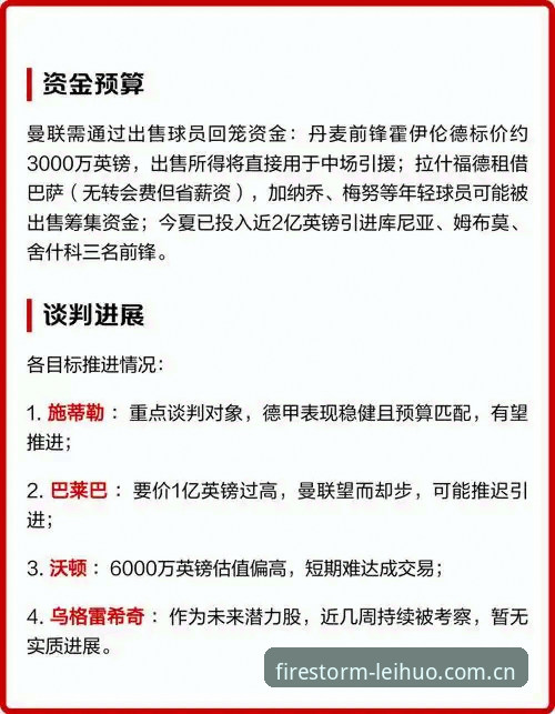 3大引援优势解析：曼联中场补强背后的转会策略与行业趋势